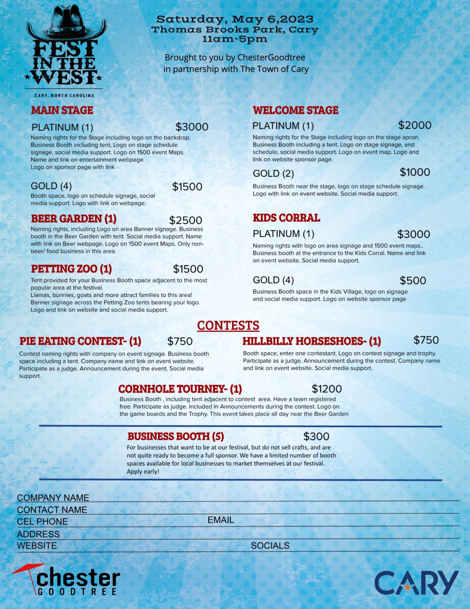 Fest in the West 2023 Sponsor document 